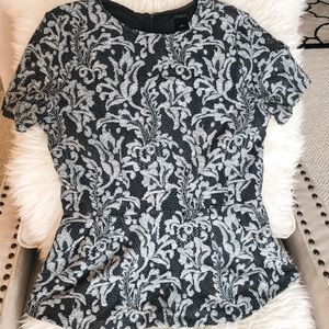 Ann Taylor lace peplum top